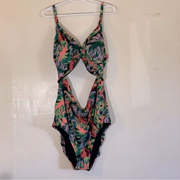 Time and Tru Swimsuit Monokini Jewel Tones Sz 3X 24W-26W NWT Gorgeous - Picture 1 of 8